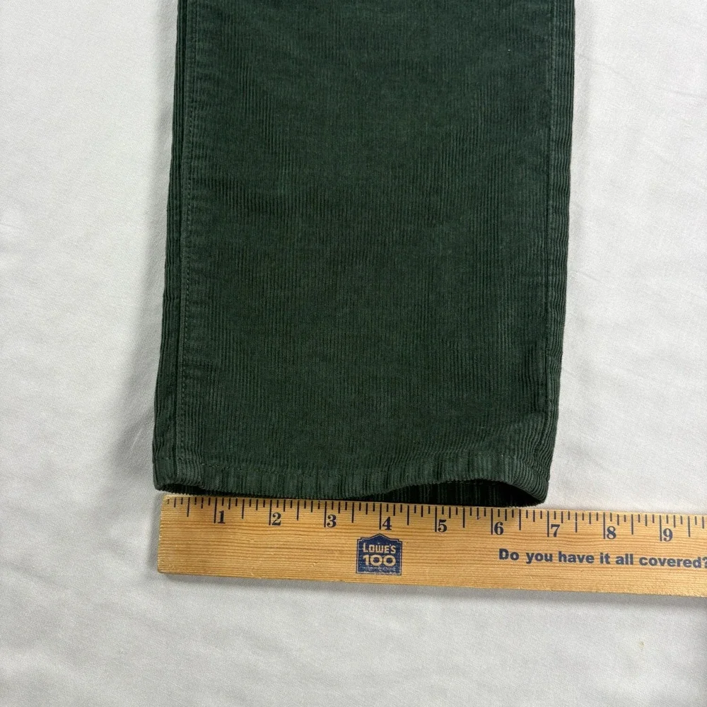 J Crew Corduroy Pants Mens 38x32 Green Chino Slim Fit Stretch Preppy Casual